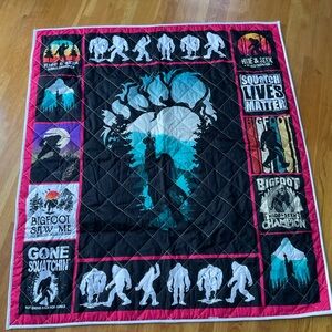 Bigfoot Themed Throw Blanket